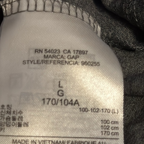 GAP 4 in One Charcoal gray color block strapless Sz L multipurpose dress - Picture 9 of 10